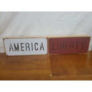 America‎ & Liberty Signs Decor Home Red White Bold Jo-Ann Stores 2021 NEW